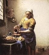 Jan Vermeer The Milkmaid painting